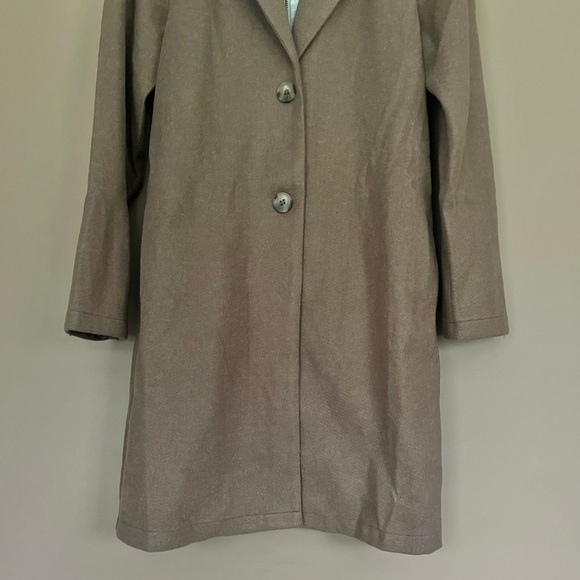 {Hem & Thread} Hooded Trench Coat in Brown & Grey - Womens Small - NWT - Picture 4 of 11